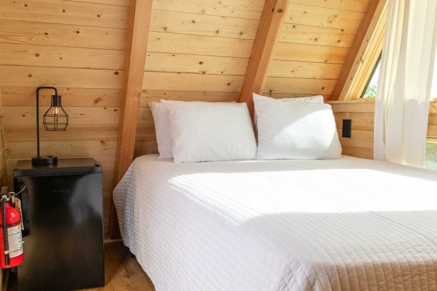 Camp Fimfo Bosque Cabin A-frame Tiny House Waco Texas 003