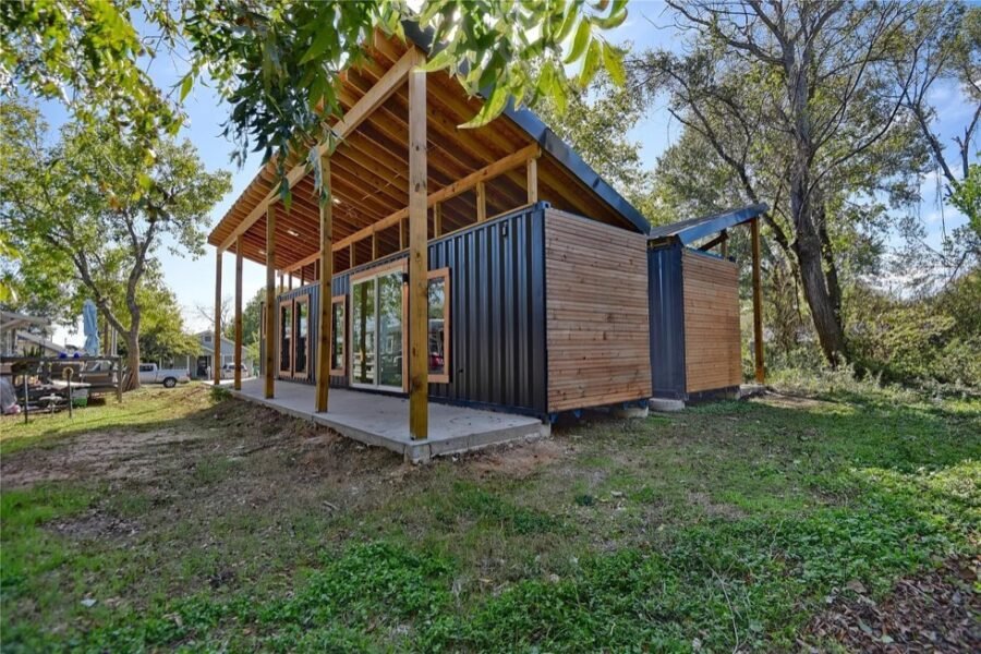 Duplex Shipping Container Home Brenham Texas 001