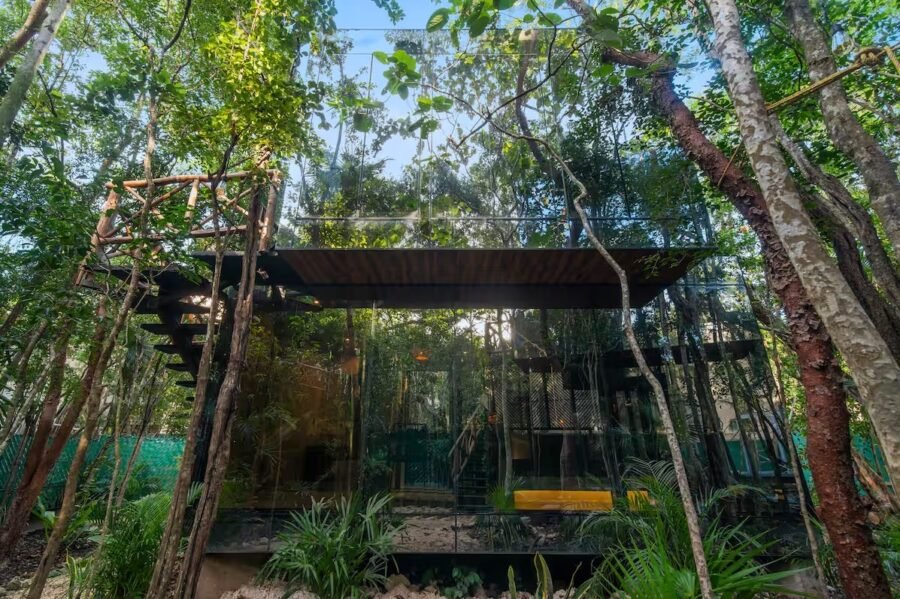 Jungle Loft Glass Tiny House in Tulum, Mexico