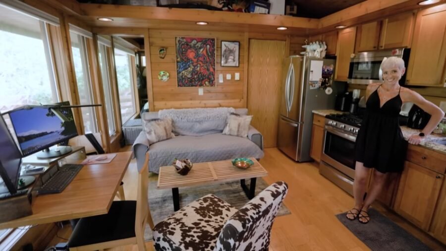 Her Unique Tiny Home – Wide Design w_ Main Floor Bedroom_07s