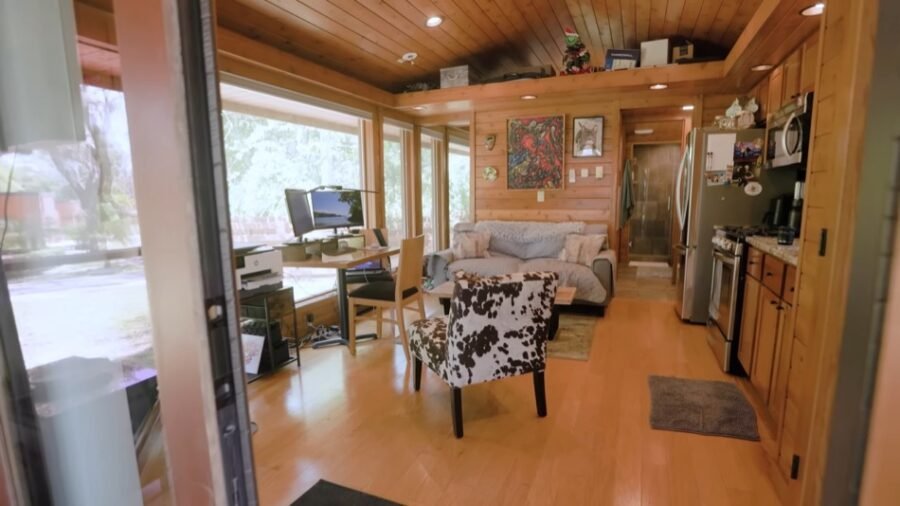 Her Unique Tiny Home – Wide Design w_ Main Floor Bedroom_24s