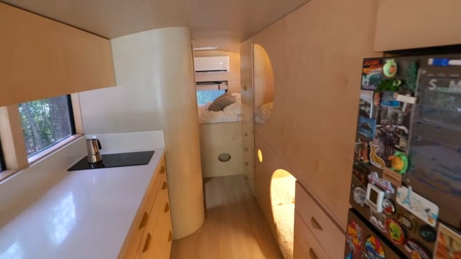 (1083) They Built a Stunning Modern Tiny Home in a Bus (4)