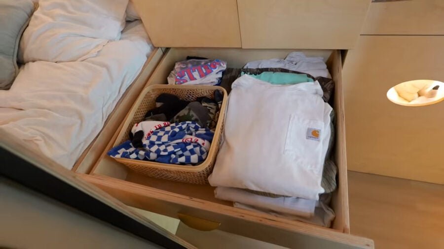 (1083) They Built a Stunning Modern Tiny Home in a Bus (5)