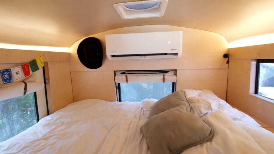 (1083) They Built a Stunning Modern Tiny Home in a Bus (7)