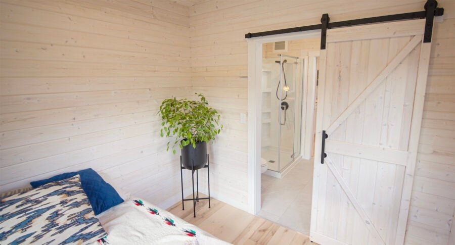 Barred Owl Tiny House Main Floor Bedroom - Rewild Homes and Exploring Alternatives