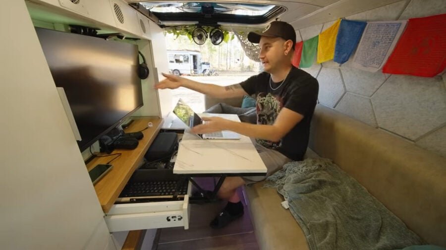 When Tech Nerds build a VAN MANSION _ Van Tour (8)