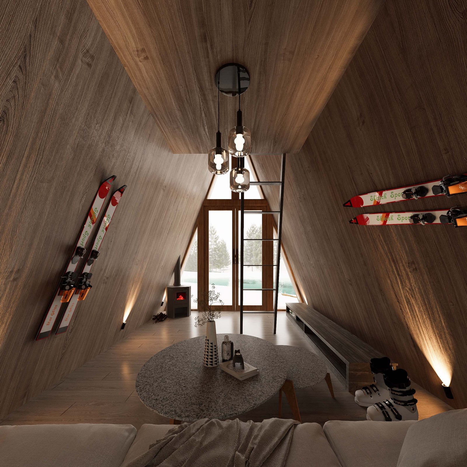 Porch of the Kyabin A-frame