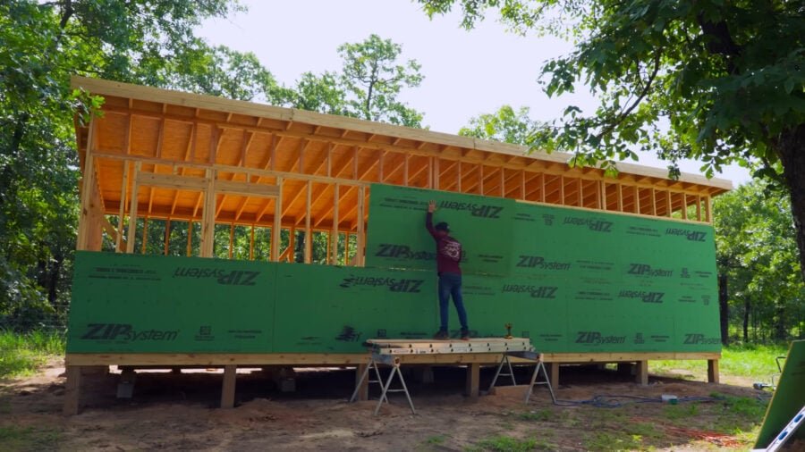 (908) 1 Man Built This TINY HOUSE In Just 30 Days! – Start To Finish (6)