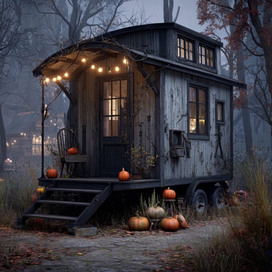 u2899512474_a_micro_cabin_on_a_trailer_with_a_moody_Halloween_5d58c3d5-e844-4f73-aa9a-ee7abdfcd37e_1