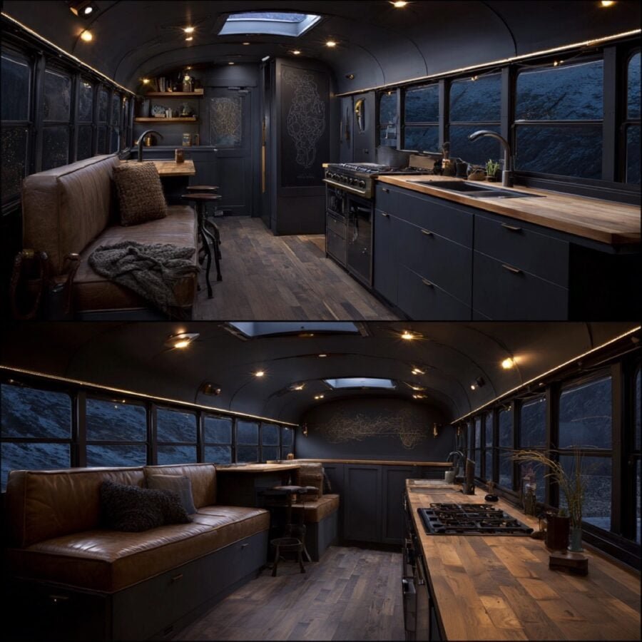 u2899512474_a_raised_roof_school_bus_conversion_with_a_dark_m_900a5ac5-1314-4df3-98d1-564893f2ee27_1