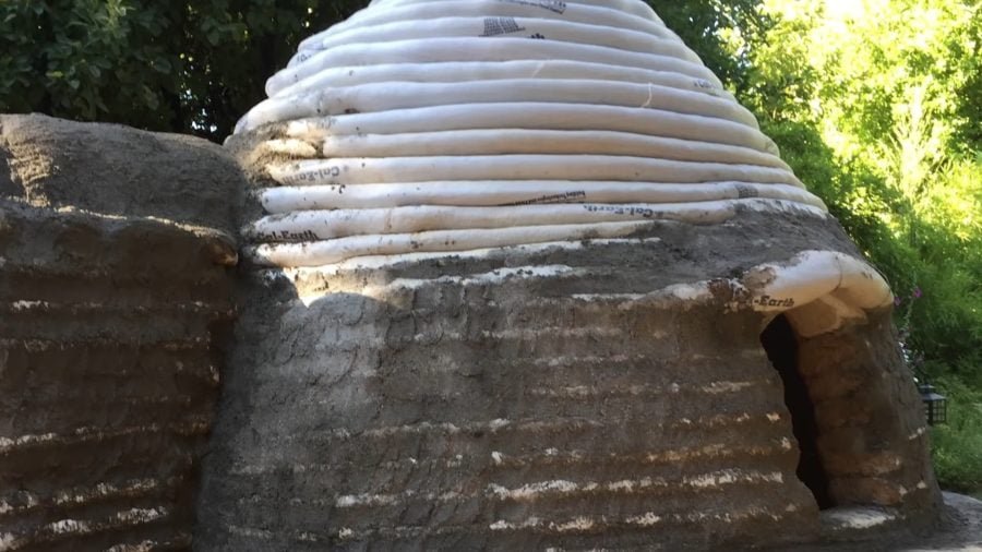 earthbag construction progress